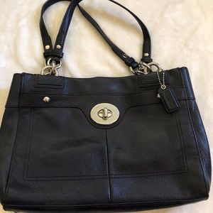 Black Leather Coach Bag